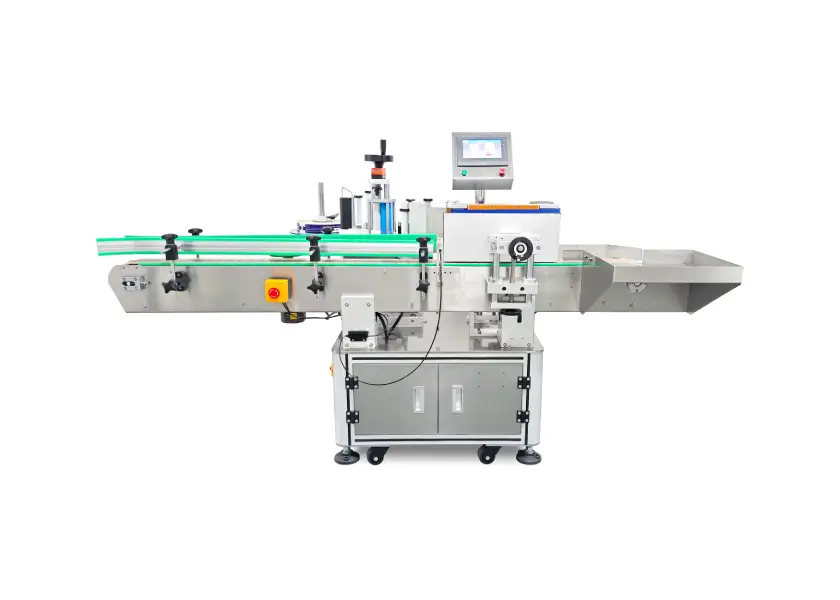 T821 Fully Automatic Friction-Roller Round Bottle Labeling Machine with Coding – Front View